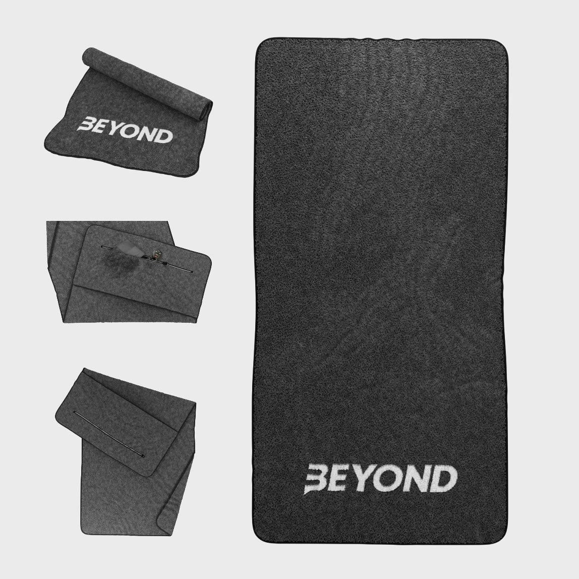 Beyond Shakers Black Gym Towel