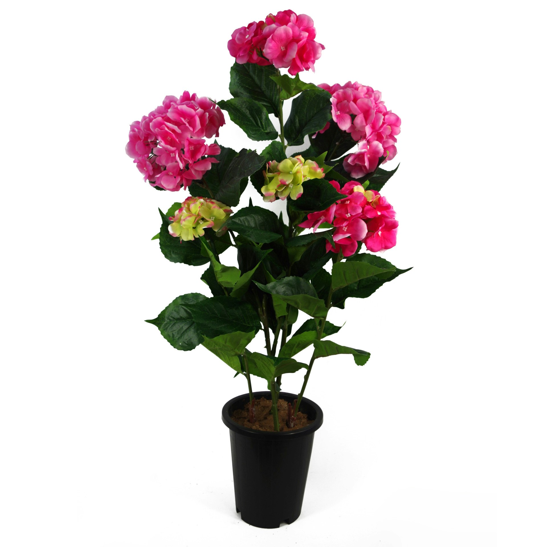 Leaf Pink 90Cm Artificial Hydrangea Plant With 200 Flowers - 90Cm - 90Cm - 90Cm Hydrangea