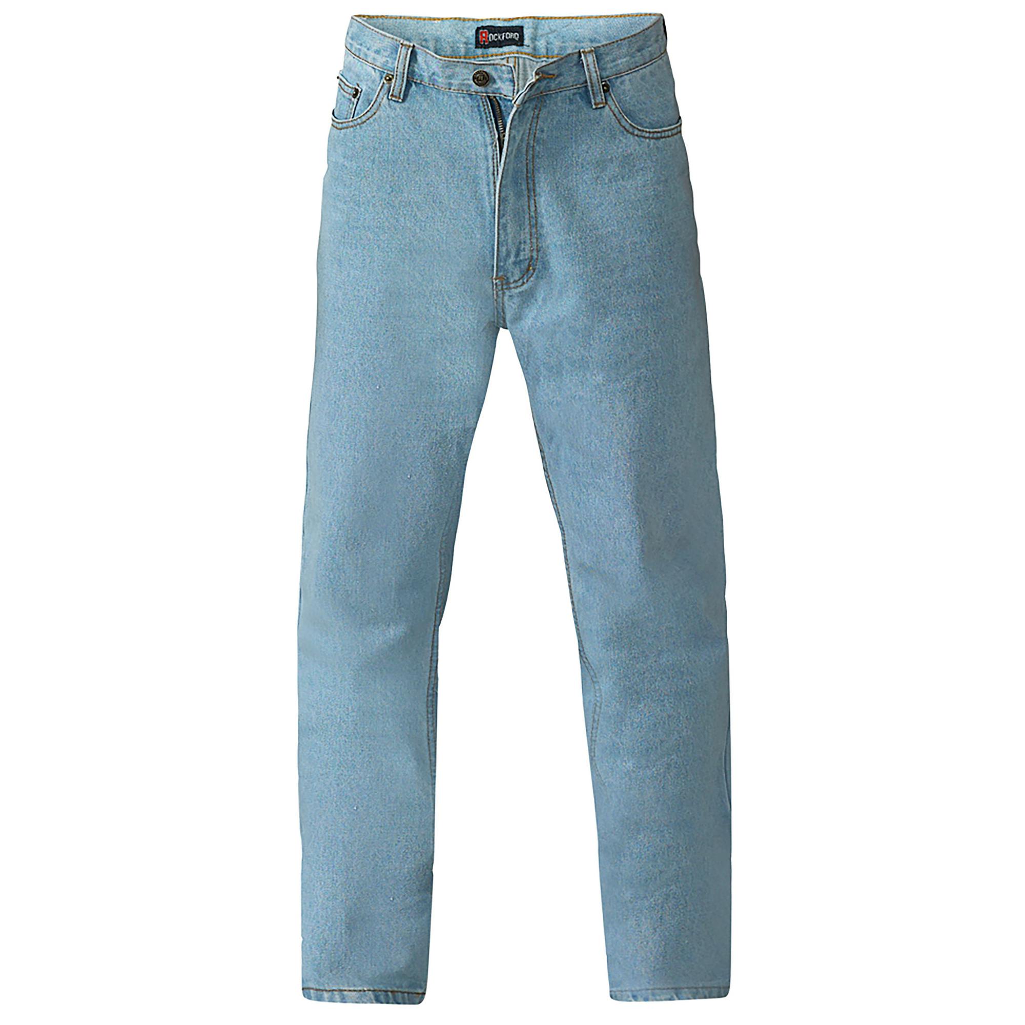 Duke Men's D555 Rockford Denim Comfort Jeans - Bleach - Bleach - 34L - 100% Cotton