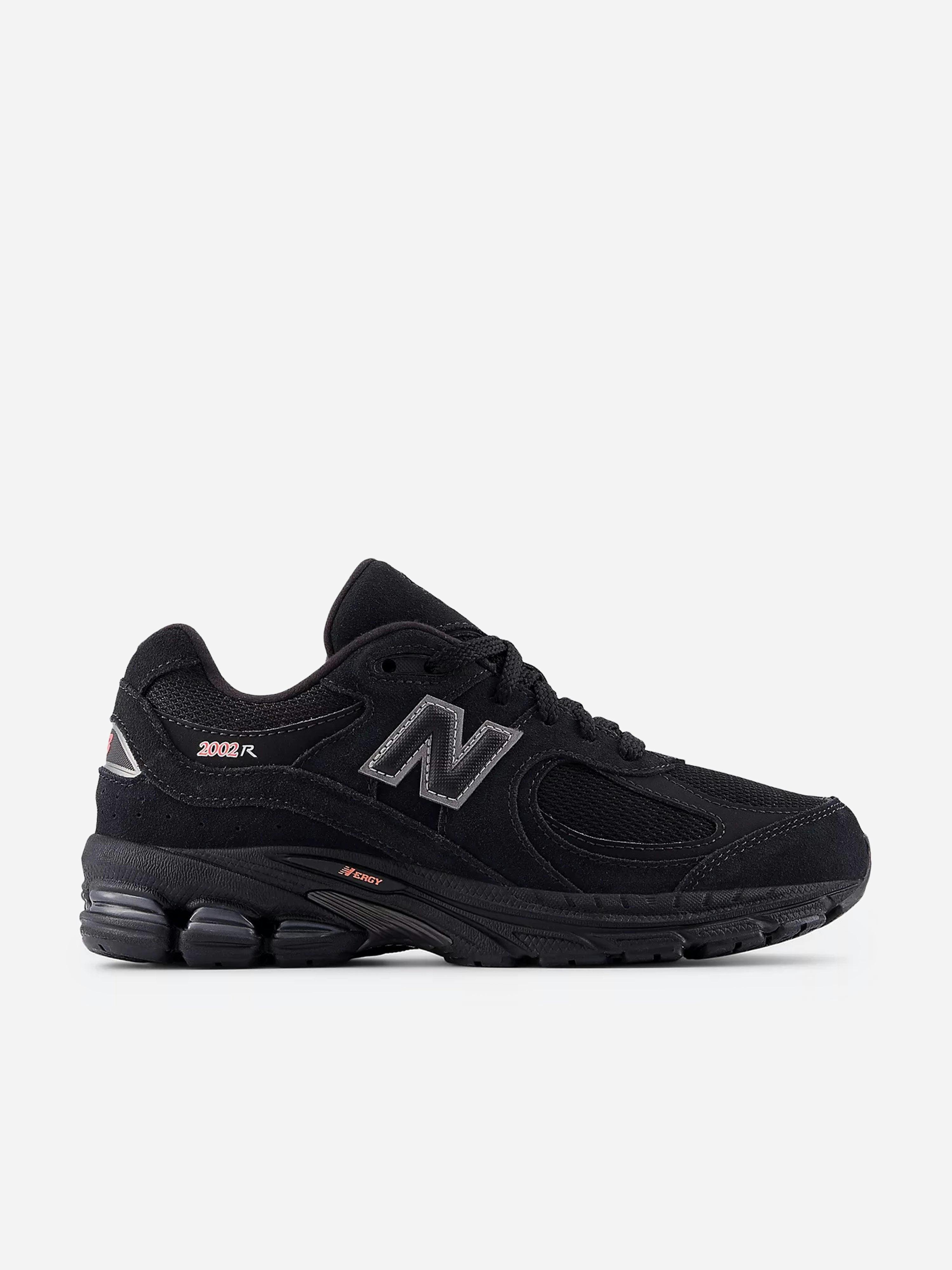 New Balance Boys Black Kids 2002 Lace Trainers In - Eu 36 Uk 3.5 - Us 4