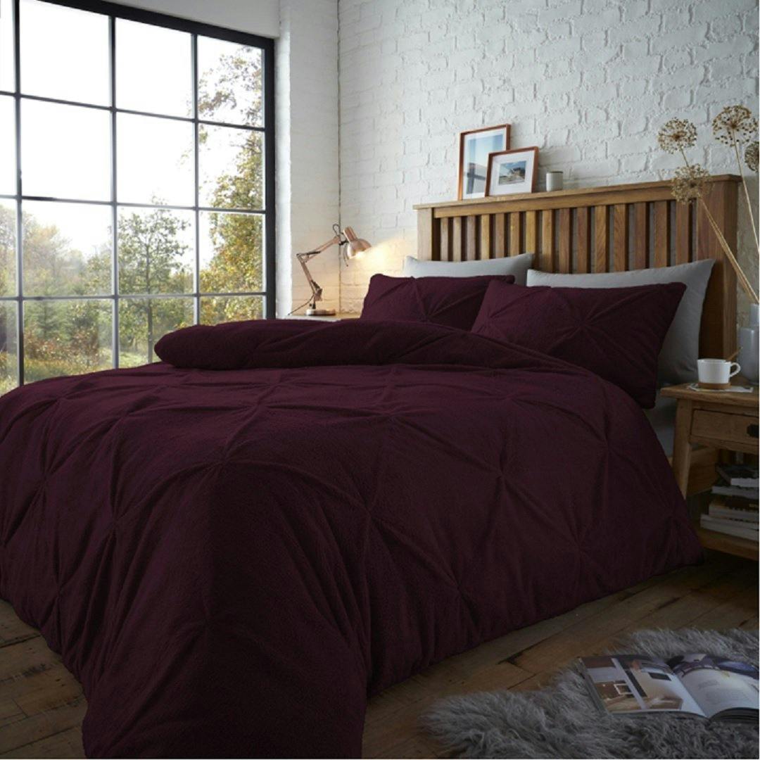 Rackhams Purple Chiswick Pintuck Duvet Cover And Pillowcase Set - Single (135Cm X 200Cm)