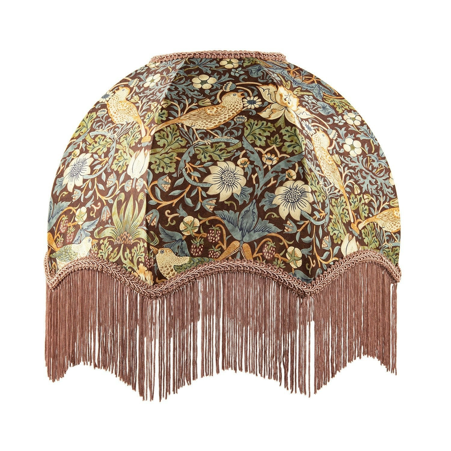 Rackhams Green/Blue Victorian Designed Vintage Lamp Shade With And Floral Decor
