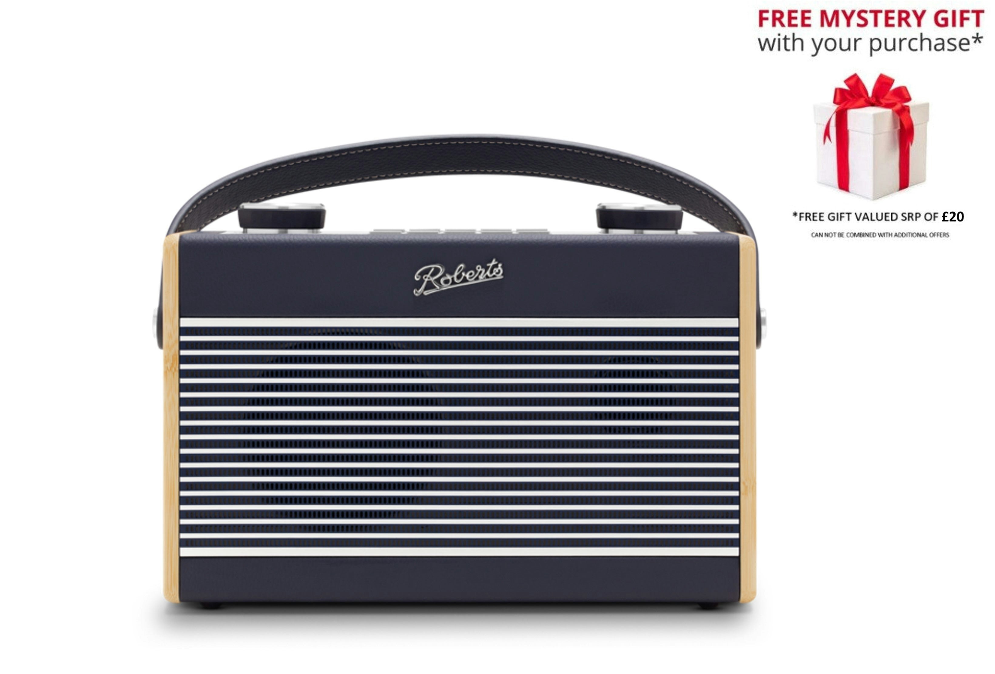Roberts Rambler Classic Dab/Dab+/Fm Home Radio – Free Gift Rrp £20 - Navy