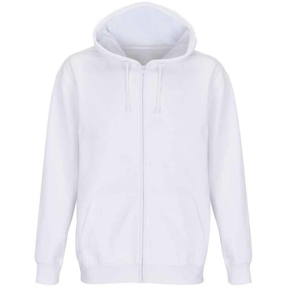 SOLS Unisex Adult Carter Full Zip Hoodie (White) - Size Medium - Image 2