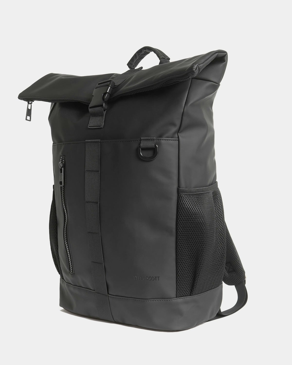 Lyle & Scott Men's Black Weather Resistant Roll Top Bag - Z865 Jet - Z865 Jet - One Size