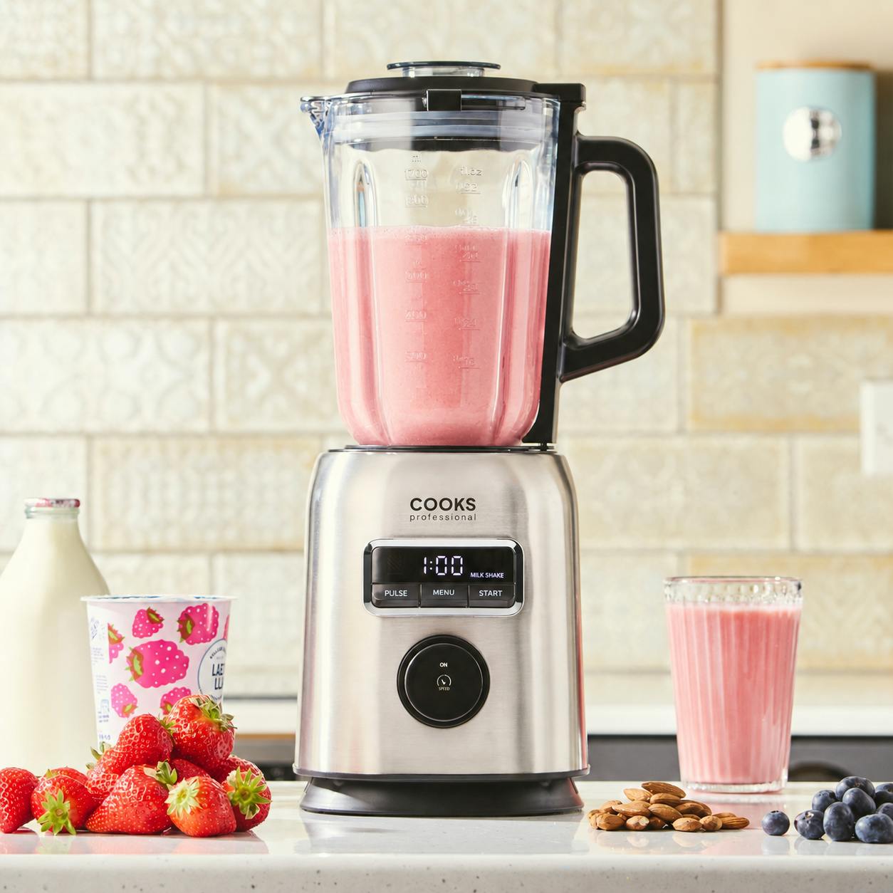 Cooks Professional Digital Power Blender 1400W With 1.7L Capacity - Silver - Image 3