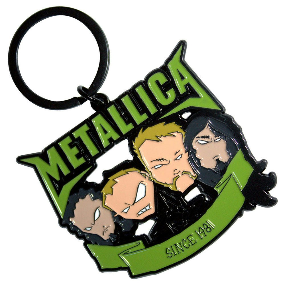 Paradiso Clothing Metallica Since 1981 Heads Keyring Keychain Double Sided