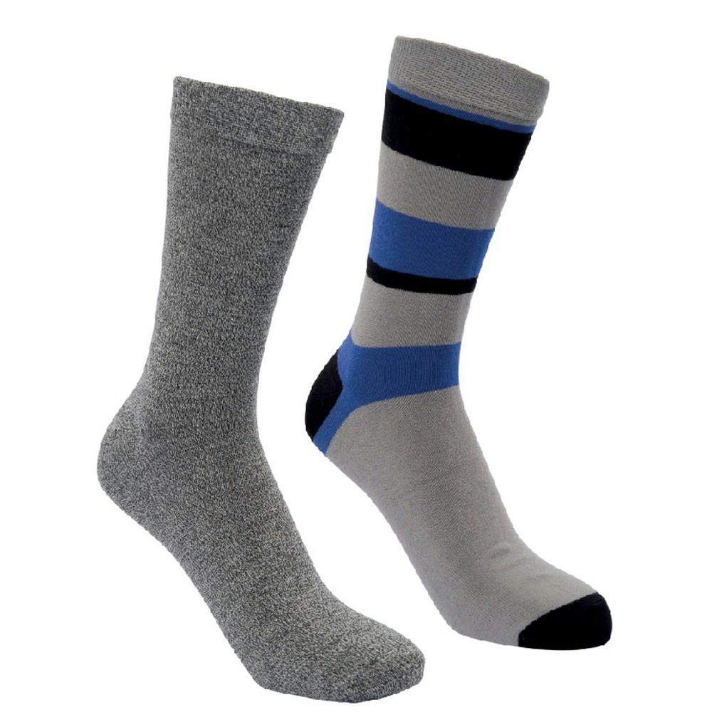 Trespass Unisex Black/Grey Adult Cinque Socks (Pack Of 5) - /Navy - /Navy - 7 Uk-11 Uk - 36% Acrylic/30% Wool/17% Polyamide/16% Cotton/1% Elastane