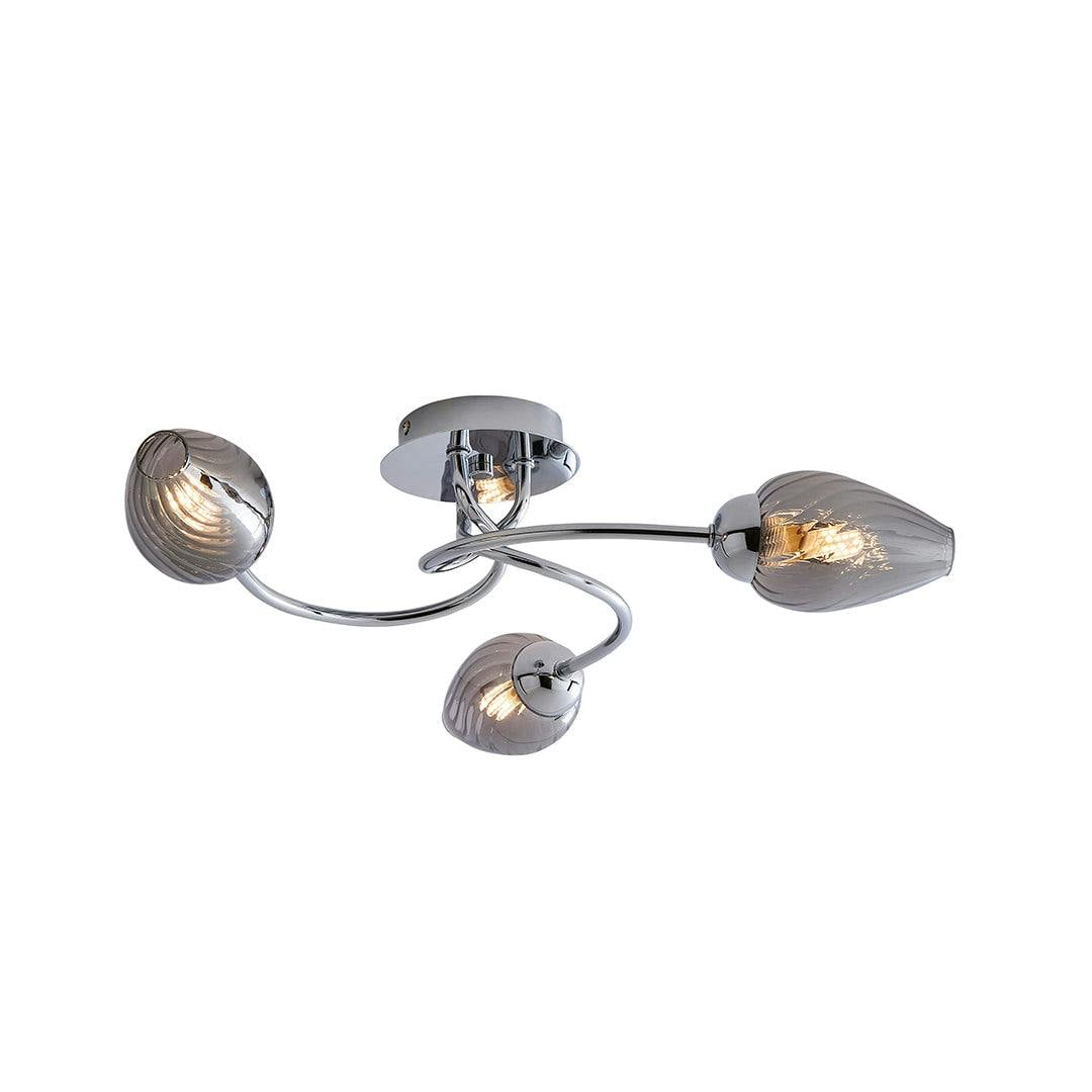 Pagazzi Lighting Light Pagazzi Ing Lina 3- Chrome Flush Ceiling
