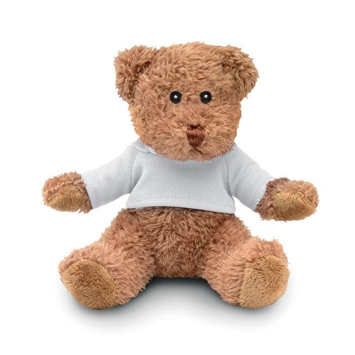 Midocean White Johnny T-Shirt Teddy Bear - One Size