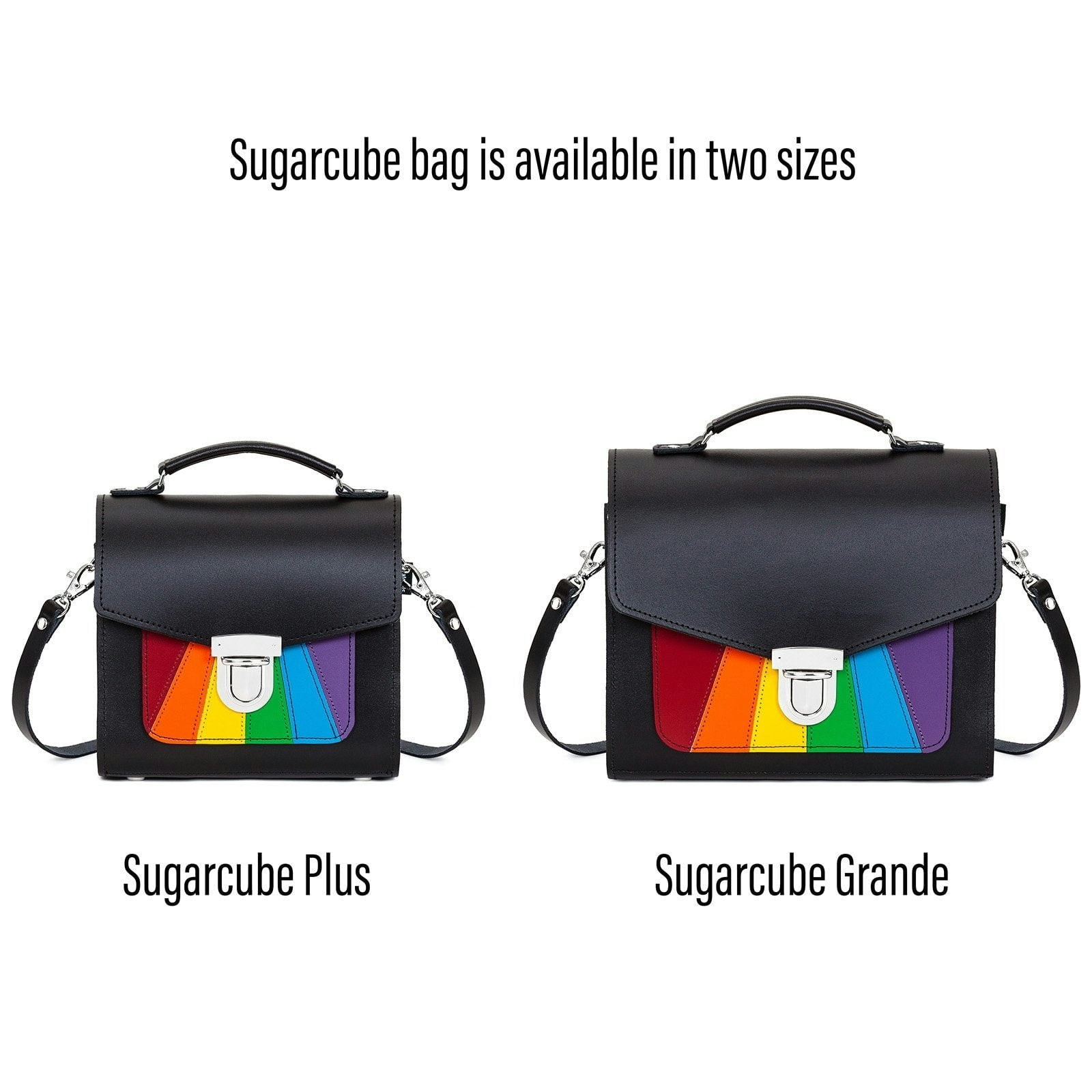 Zatchels Handmade Leather Sugarcube Handbag - Pride - Grande