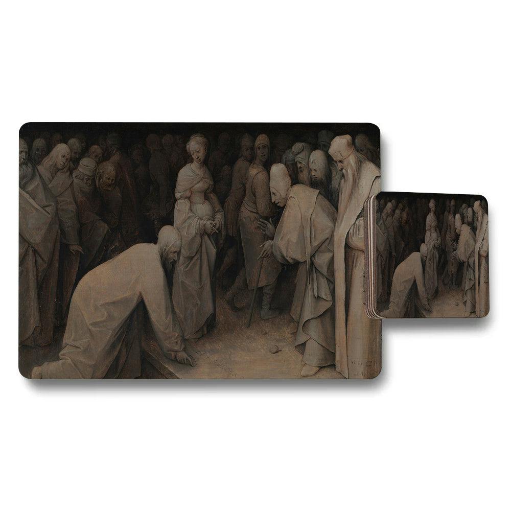 Benjamin Tate Design Last Supper Themed Placemats And Coaster Set For Dining Room Decor