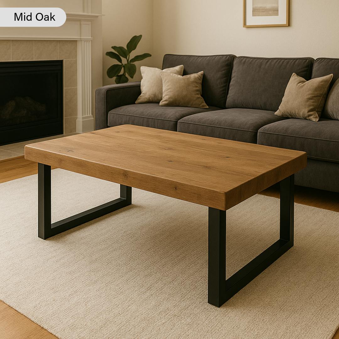 Trl Furniture Grey Chunky & Sturdy Handmade Wooden Coffee Table - 100 - 100