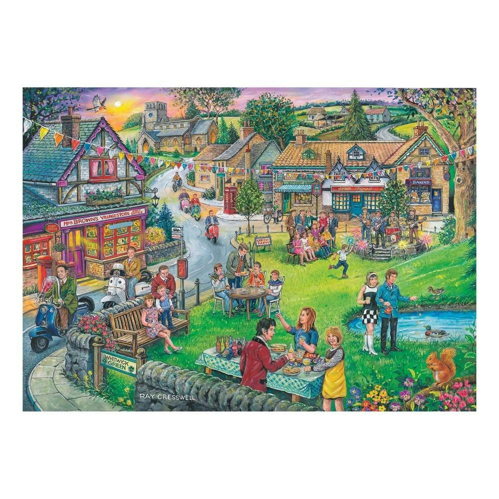House of Puzzles - Sixties Green Jigsaw Puzzle - 250 Piece - Extra Large - Image 3