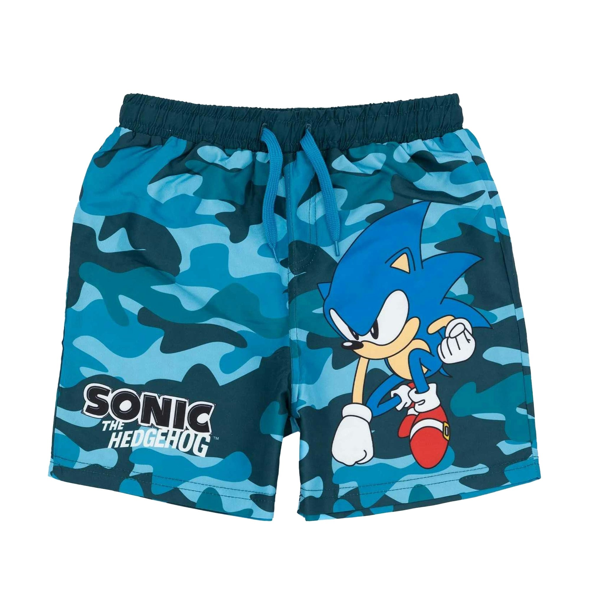Sonic The Hedgehog Boys Blue Swim Shorts - Size 13-14 Years