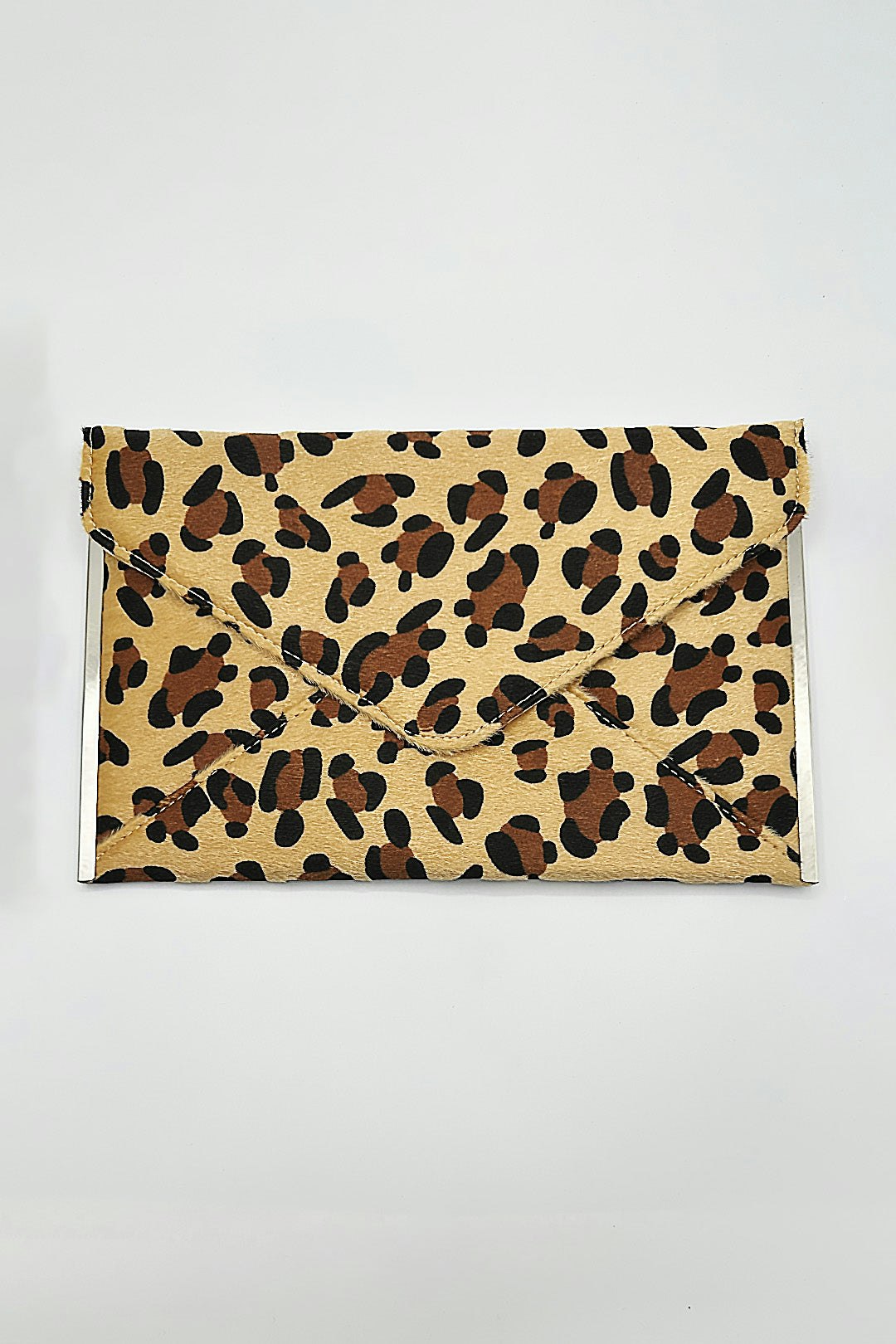 Svnx Light/Beige Leopard Envelope Clutch Bag In - One Size
