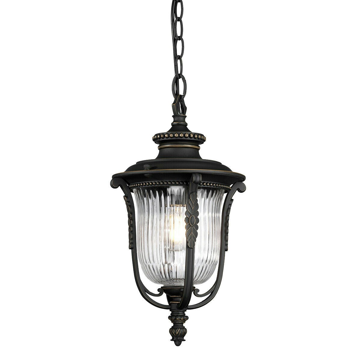 Rackhams Light/Bronze Outdoor Ip44 Bulb Wall Lantern Rubbed Led E27 150W Size 1