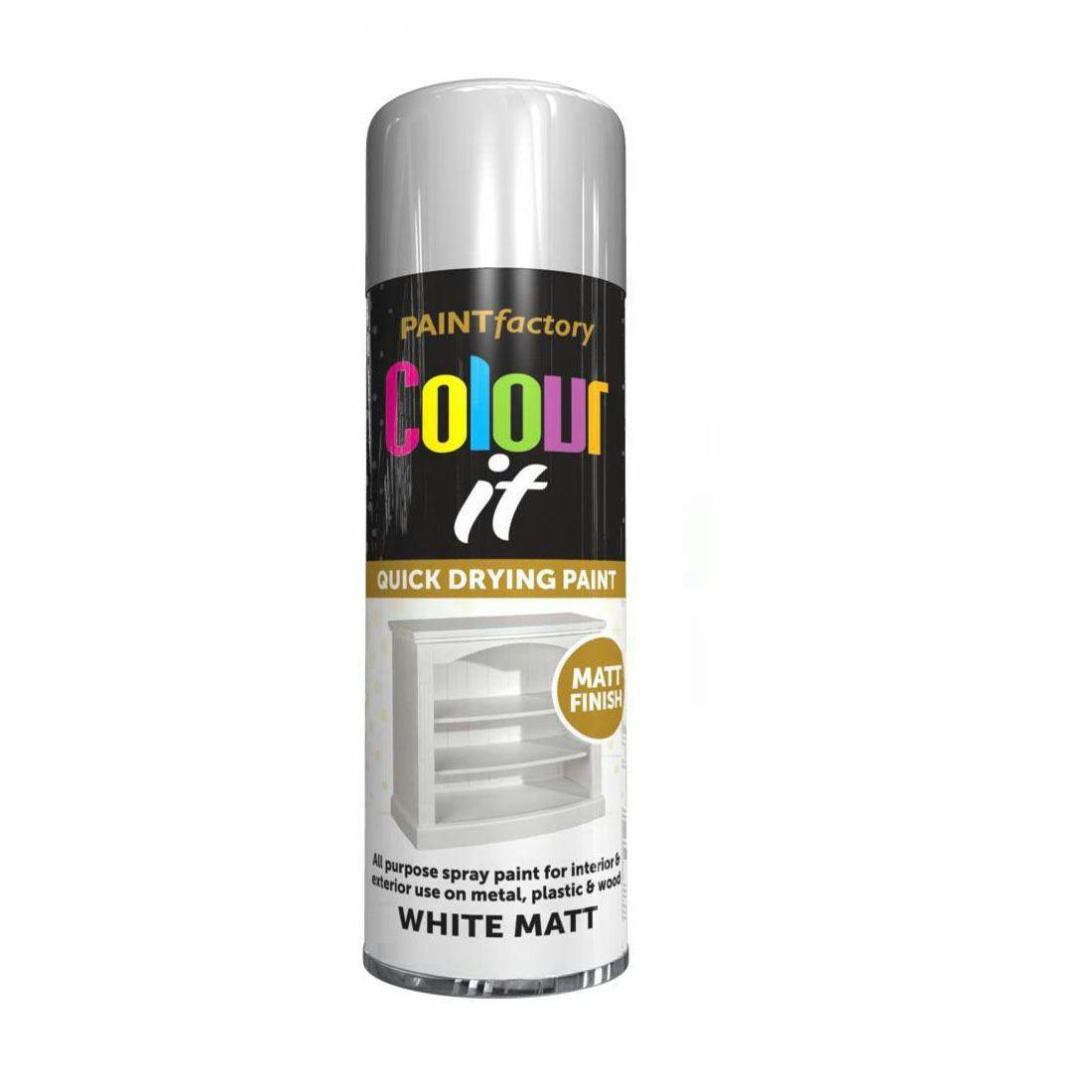 Paint Factory White 3X Matt Spray Paint 250Ml - Image 8