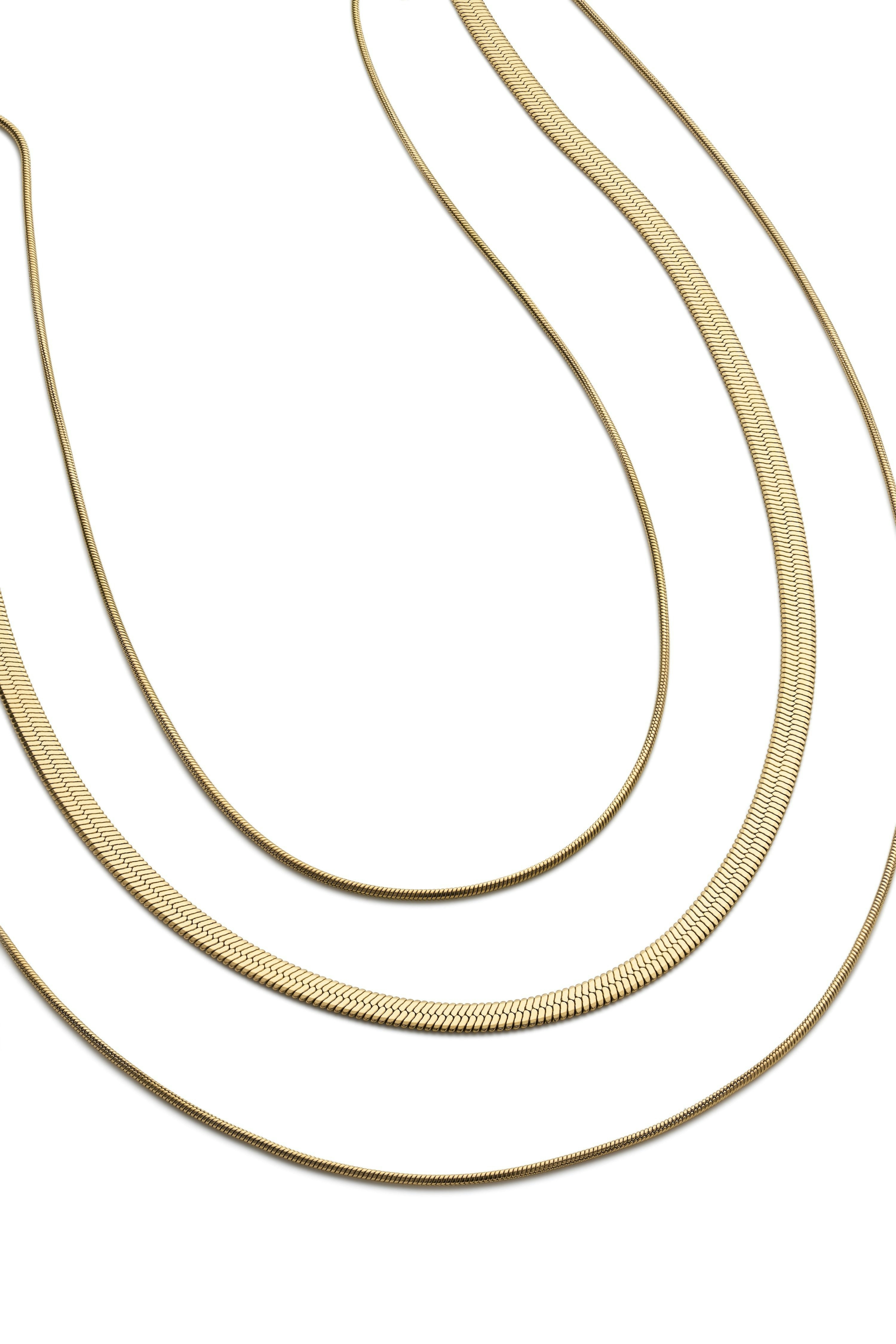 Elk & Bloom Gold Dainty 14K Multi Chain Choker Necklace - No Thank You