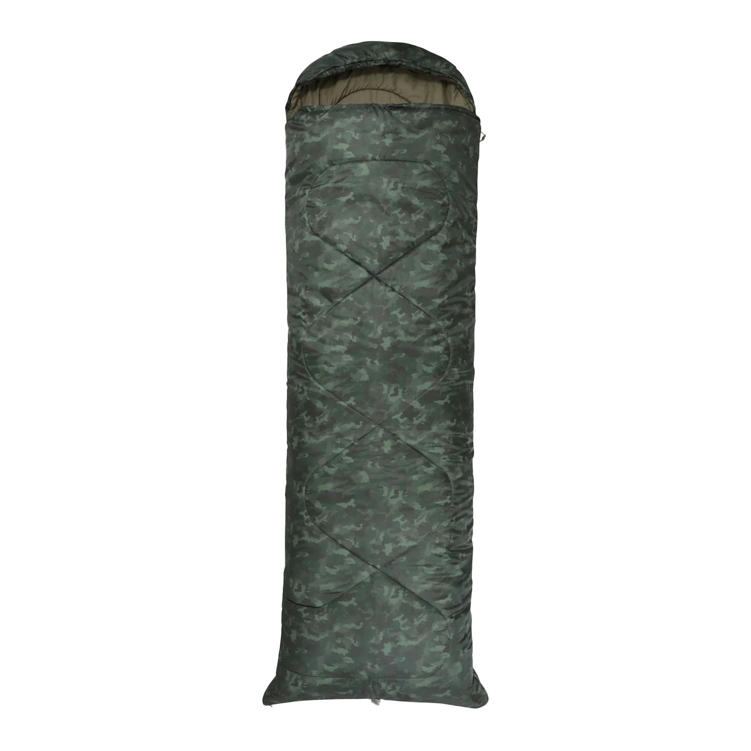 Mountain Warehouse Dark Apex Camo Square Midseason Sleeping Bag - Khaki - One Size