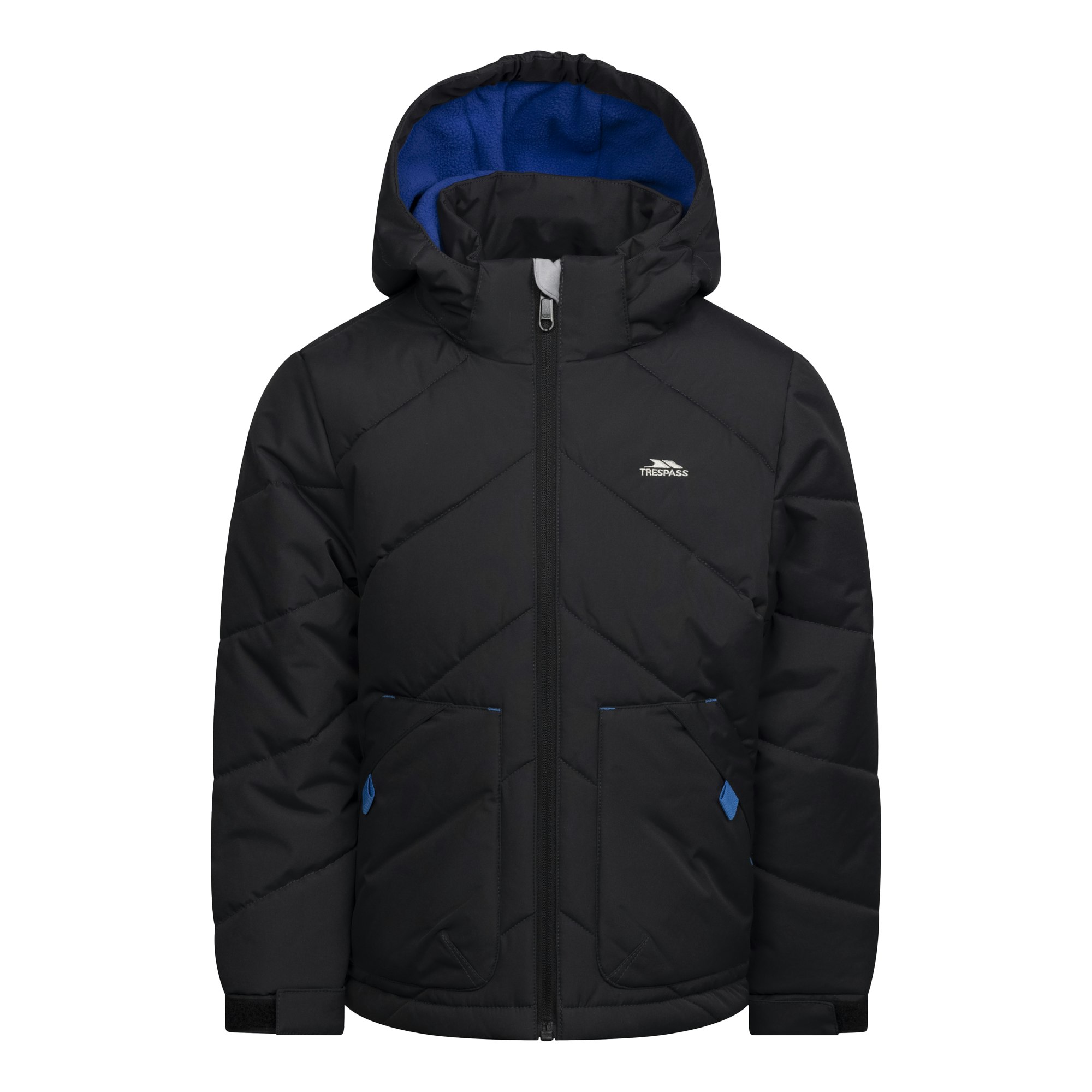 Trespass Boys Black Ryssa Logo Jacket - 9-10 Years