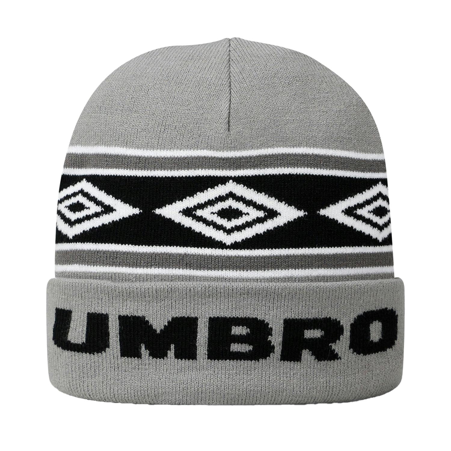 Umbro Grey/Black/White Diamond Knitted Beanie - Ultimate //Brilliant - One Size - Ultimate //Brilliant