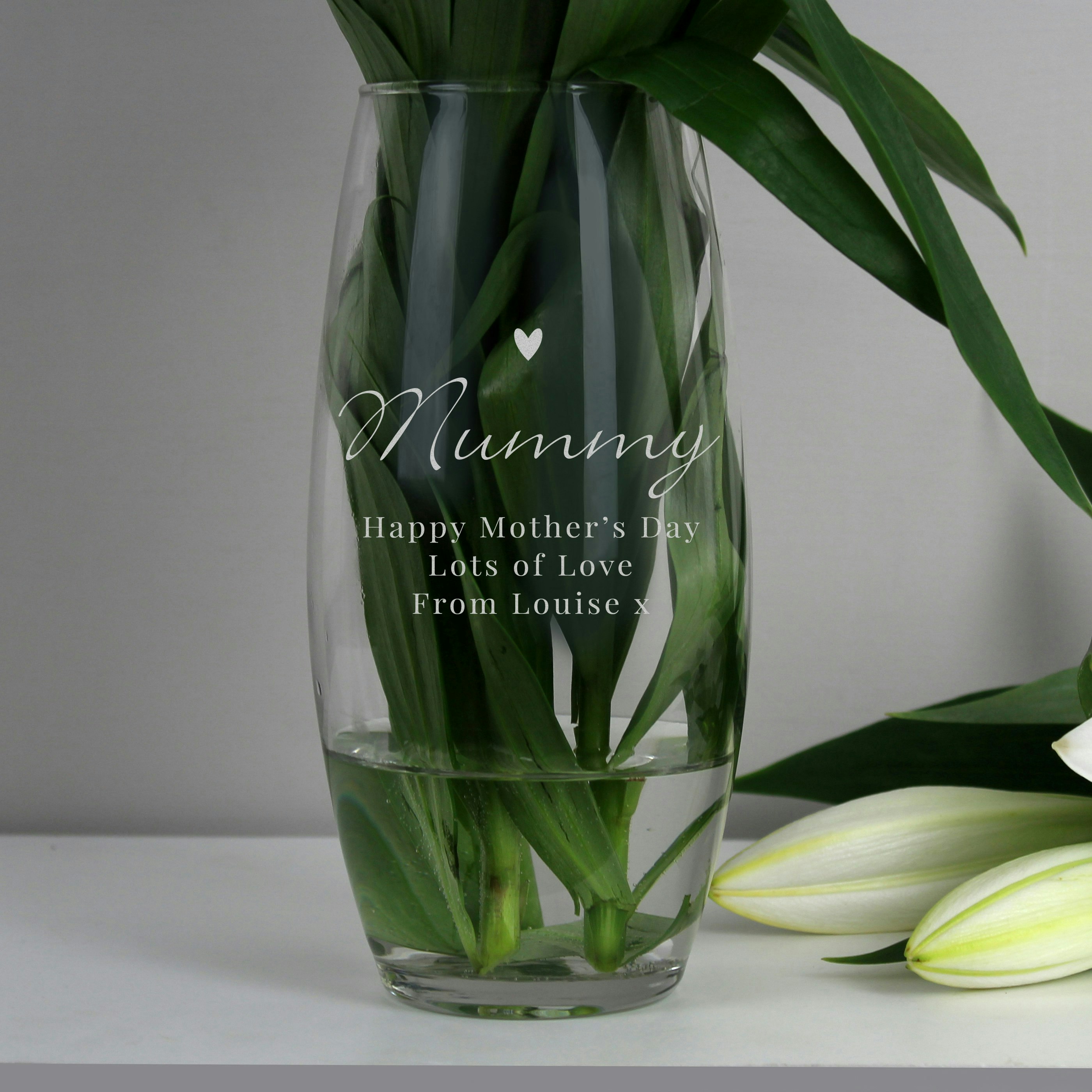 Rackhams Personalised Love Heart Bullet Vase