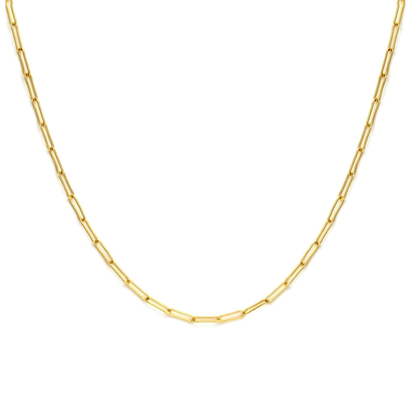 Say It With Yellow/Gold Paper Clip Chain Necklace - Plated