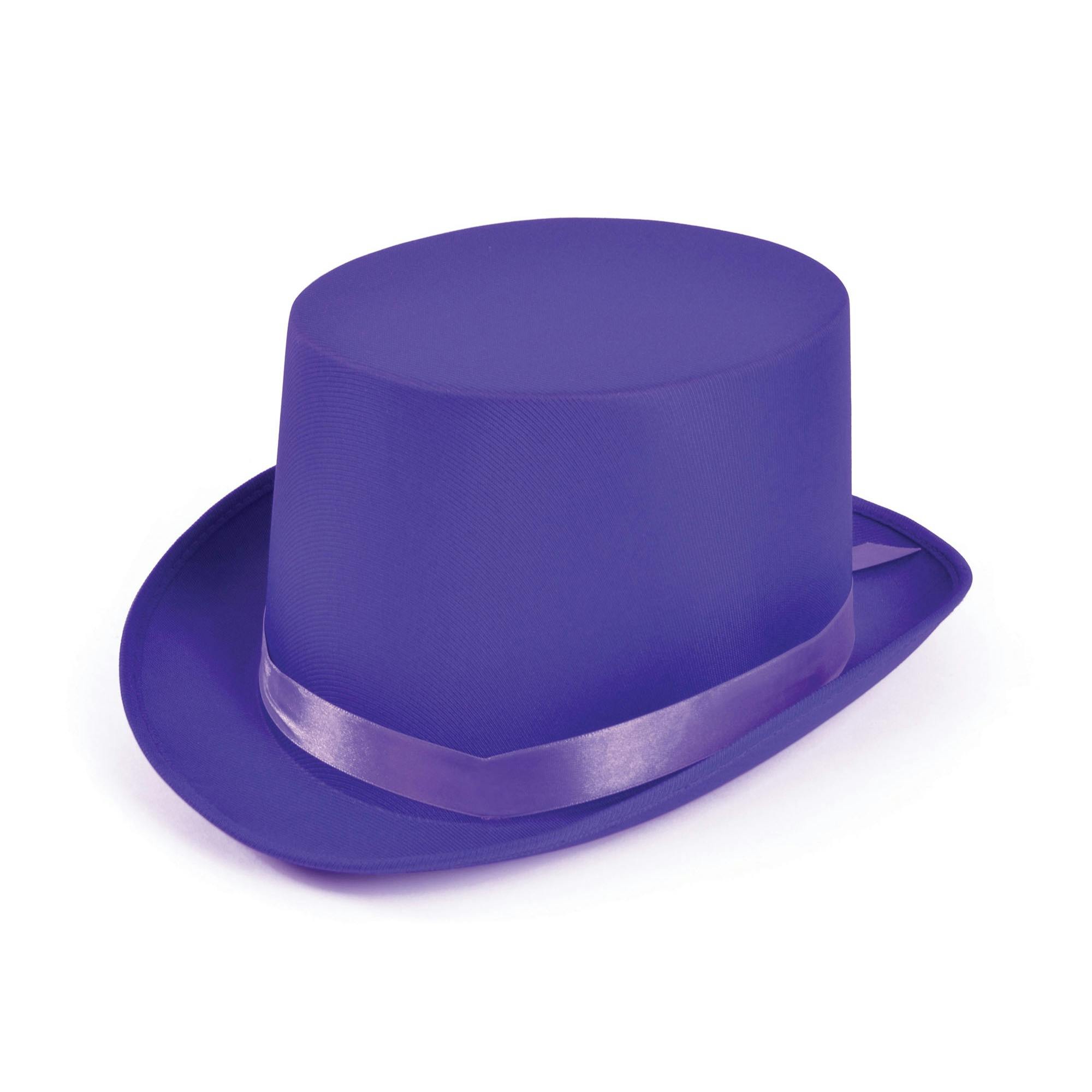 Bristol Novelty Unisex Purple Satin Top Hat - One Size