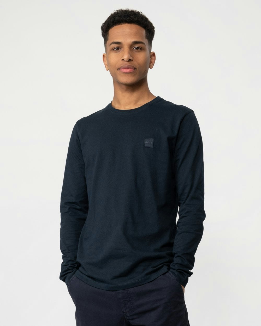Boss Orange Men's Orange/Dark/Blue Boss Tacks Long Sleeve T-Shirt 50512111 - 404 - L