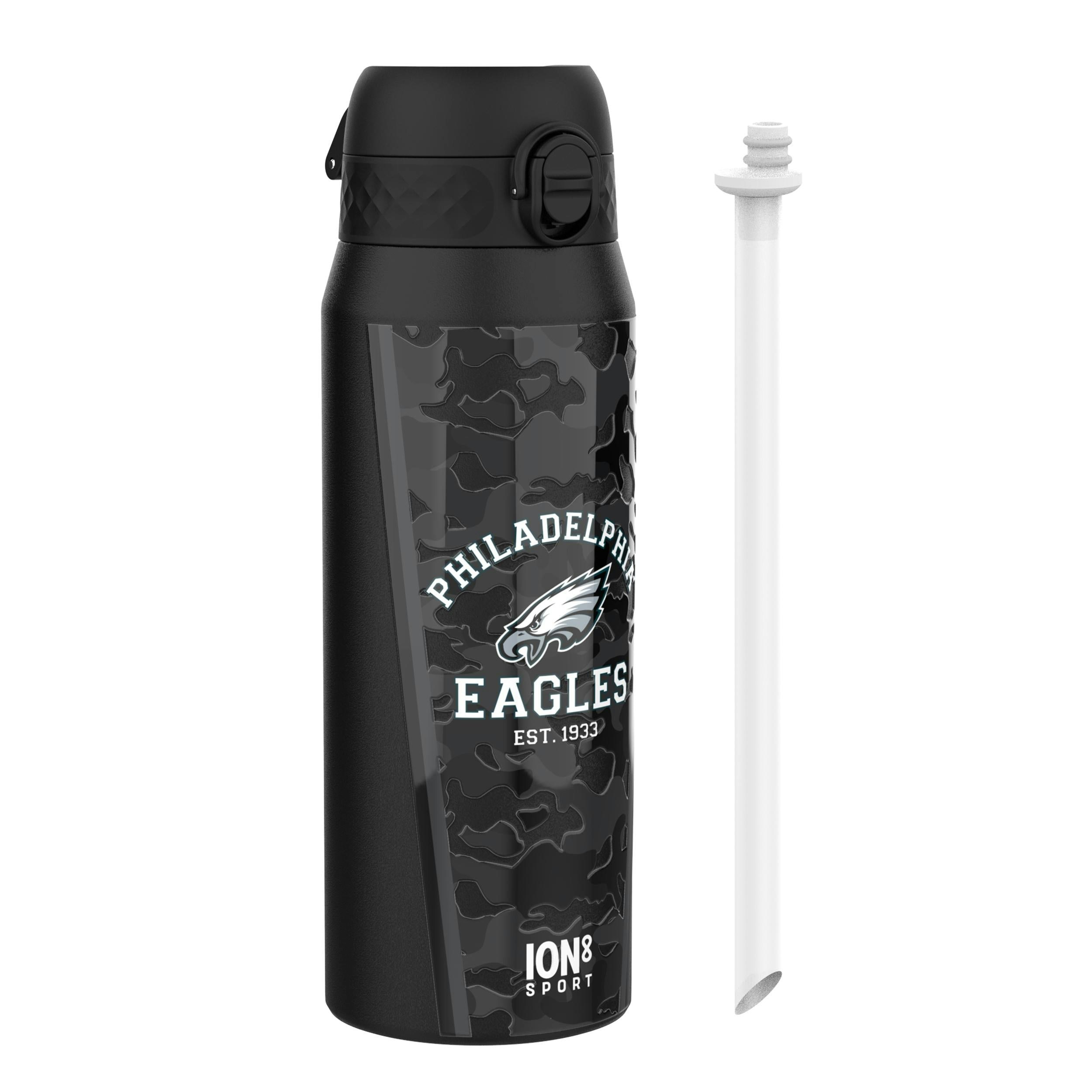 Rackhams Nfl X Ion8 Insulated Steel Water Bottle, Nfl Eagles, 750Ml (24Oz)