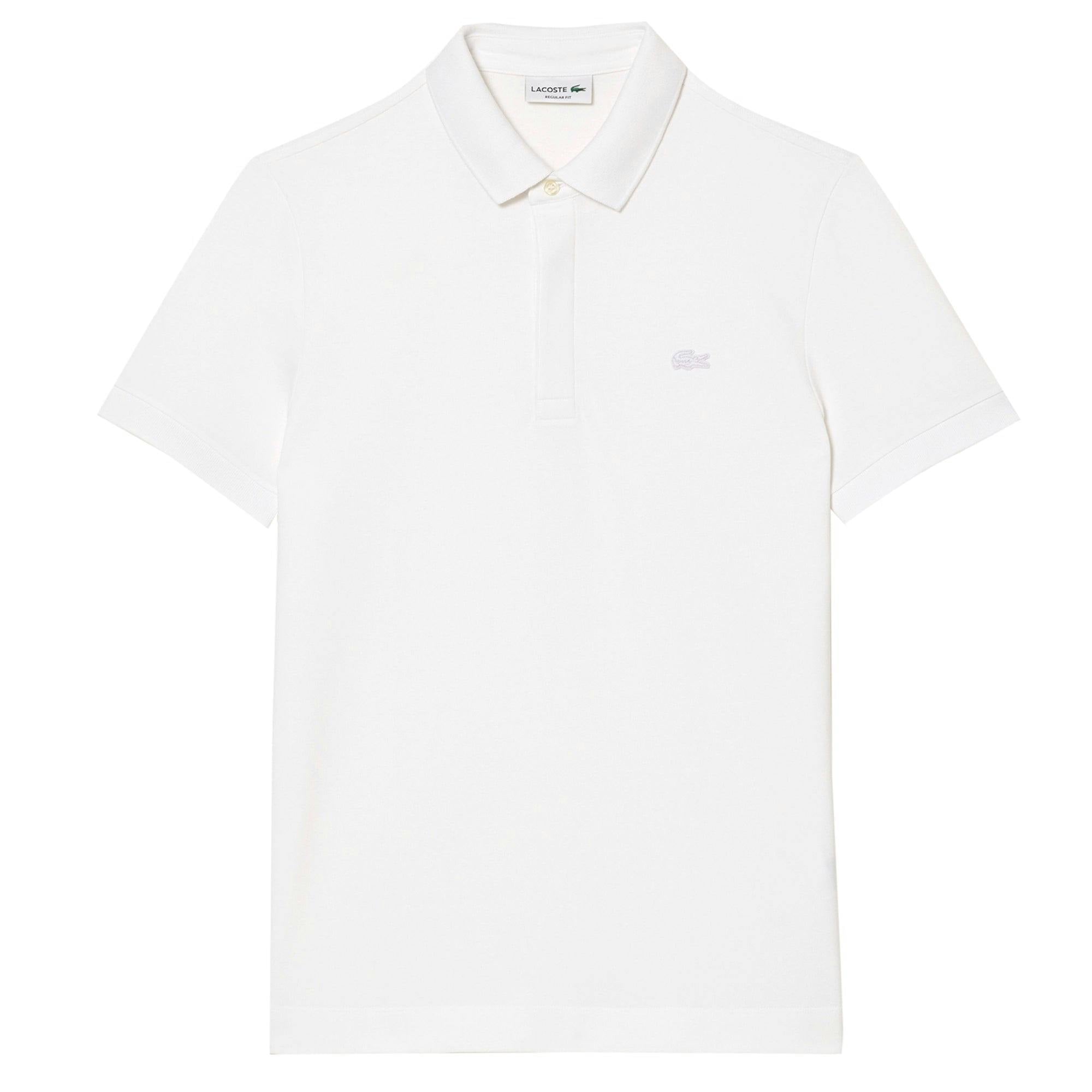 Lacoste White Ph5522 Paris Stretch Pique Polo - Medium