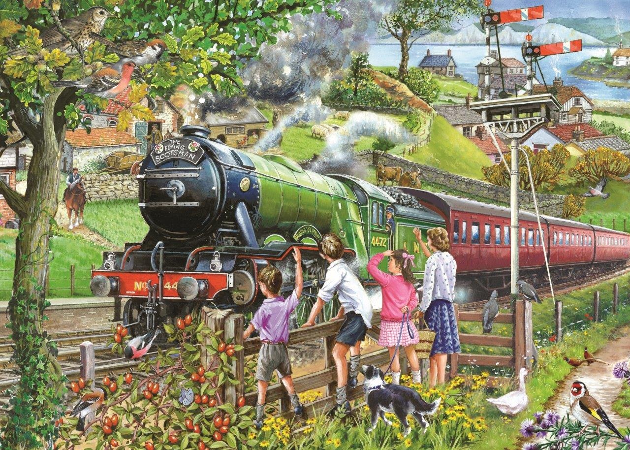The House Of Puzzles Unisex Multicolor Full Steam Ahead, 1000 Piece Jigsaw Puzzle | Size: 1000 Pieces - Image 3
