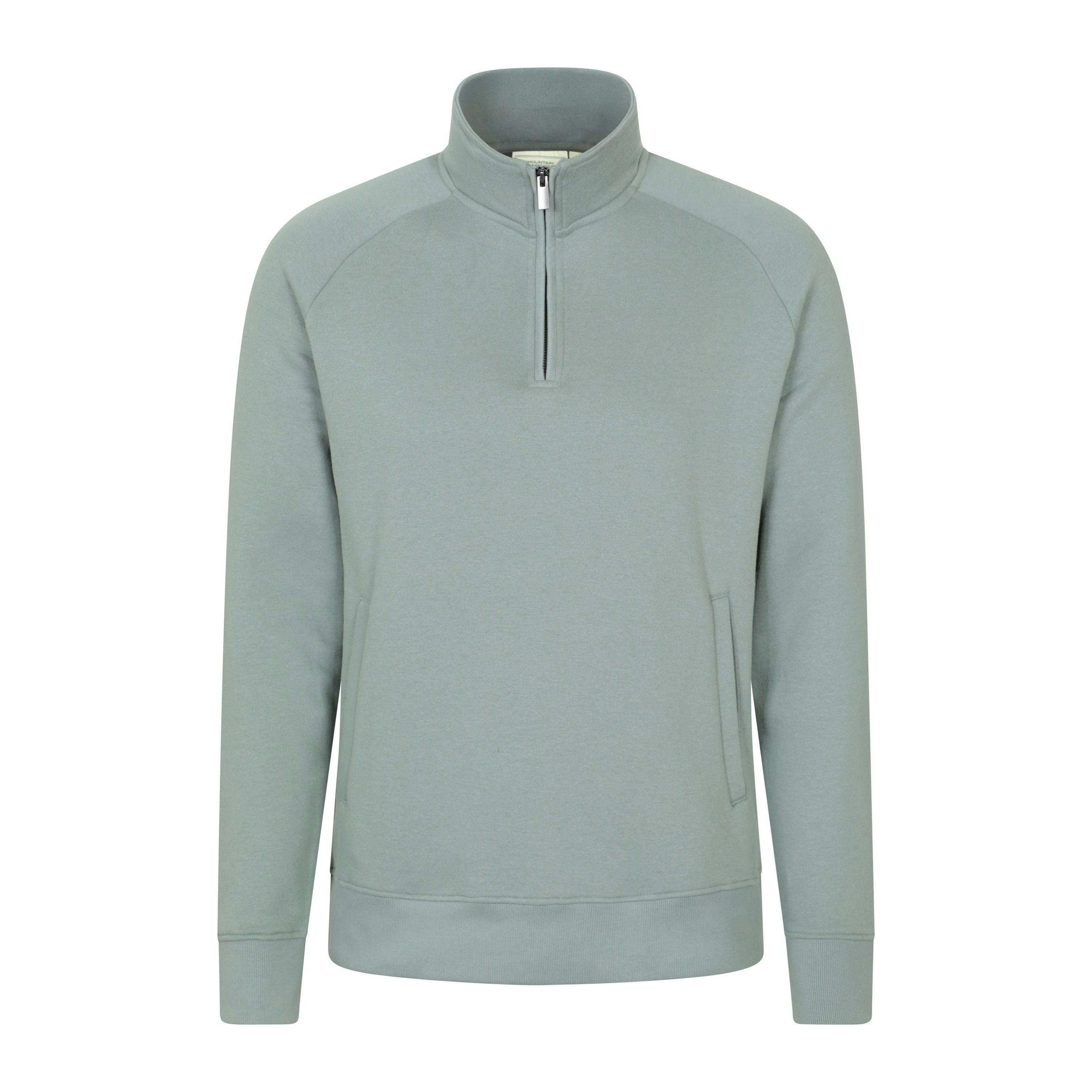 Mountain Warehouse Men's Green Bamburgh Half Zip Jumper - Pale - Pale - Xs