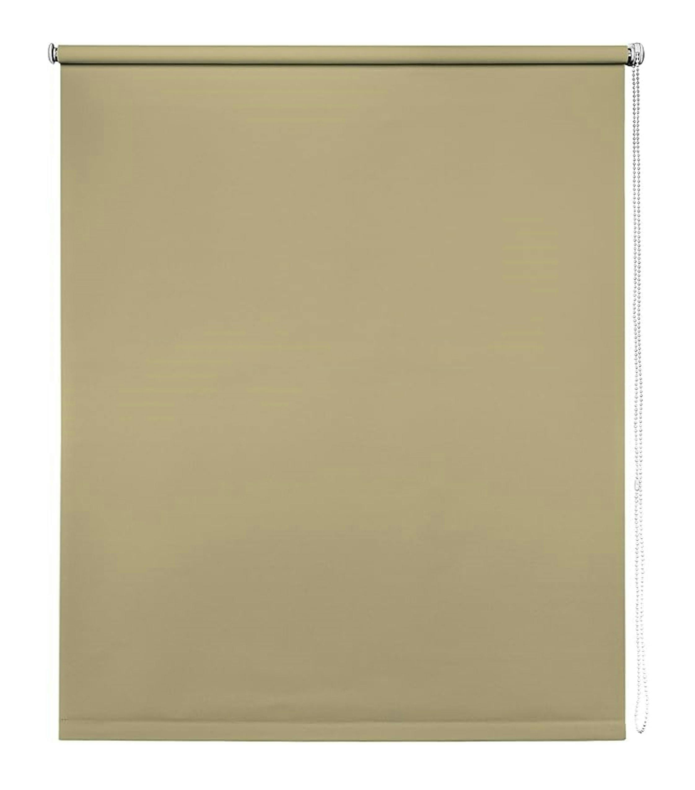 Newedgeblinds Light Taupe Trimmable Thermal Blackout Roller Blinds - 170Cm