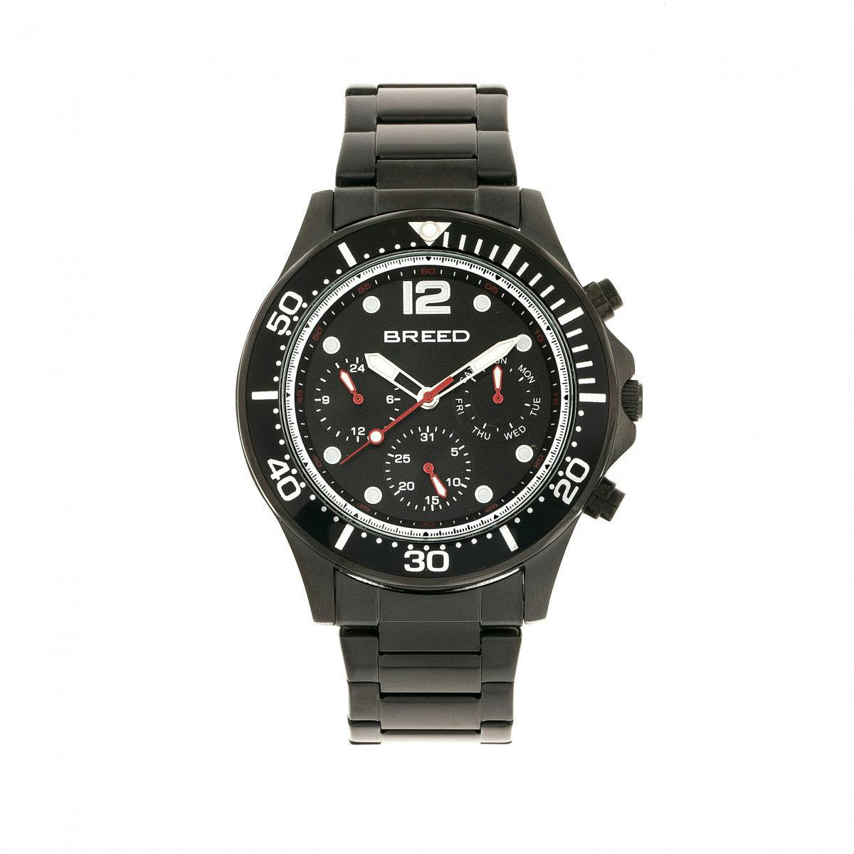 Breed Black Pegasus Bracelet Watch W/Day/Date