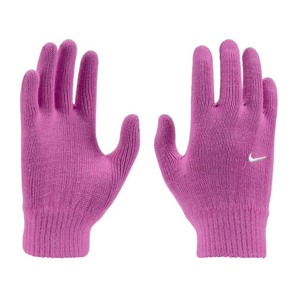 Nike Unisex Pink/White Adult Tg 2 Playful Knitted Swoosh Gloves - L-Xl