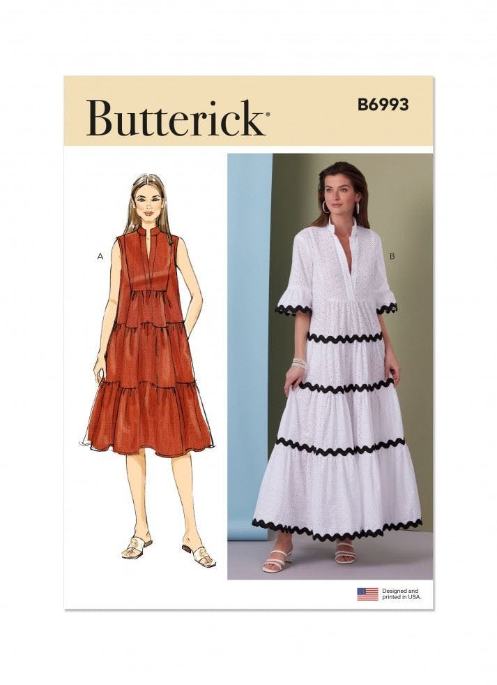 Butterick Women's Sewing Pattern 6993, Dresses For K5 (8-10-12-14-16) - Easy - Y5 (18-20-22-24-26)