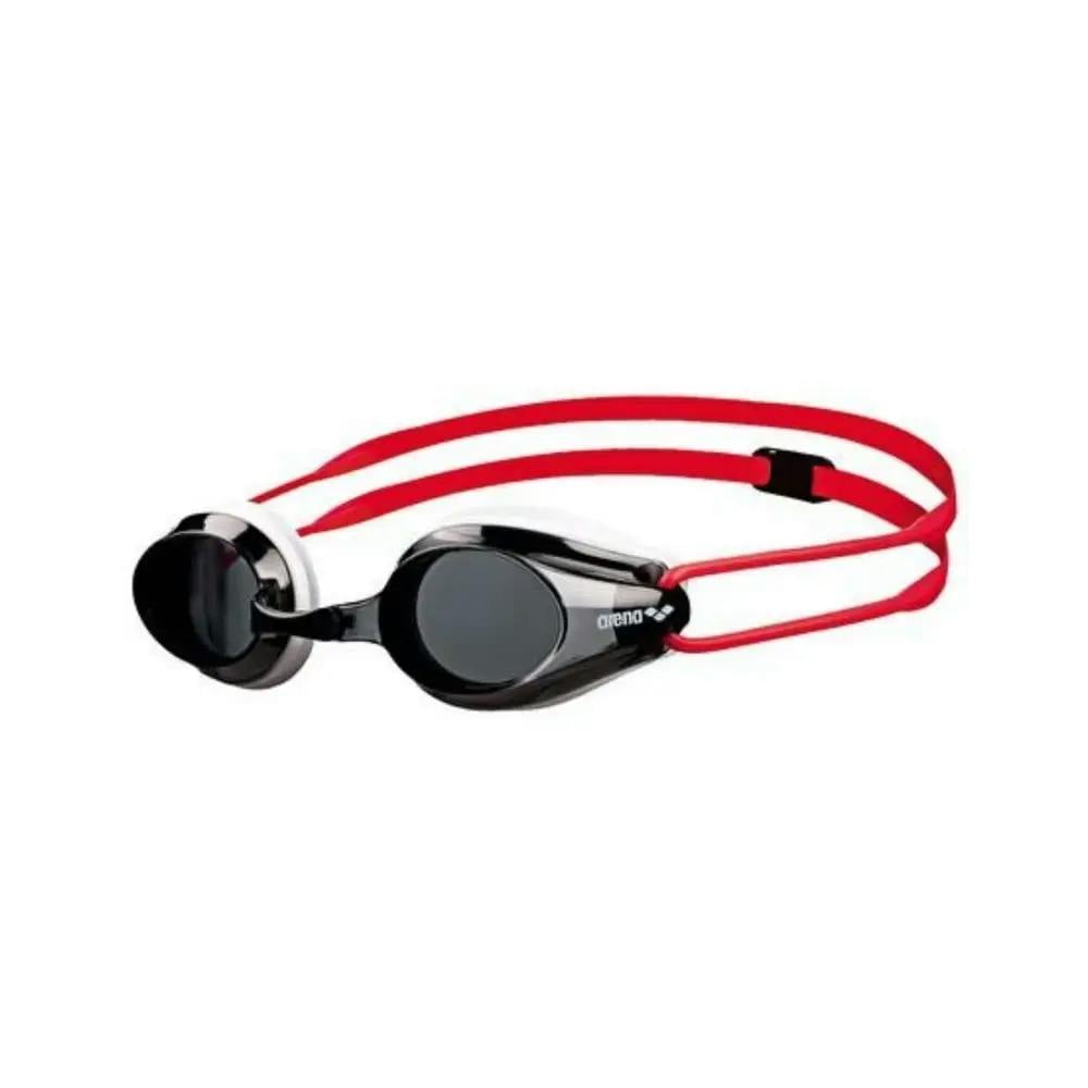 Arena White/Red Tracks Junior Swim Goggle - /Smoke Lens