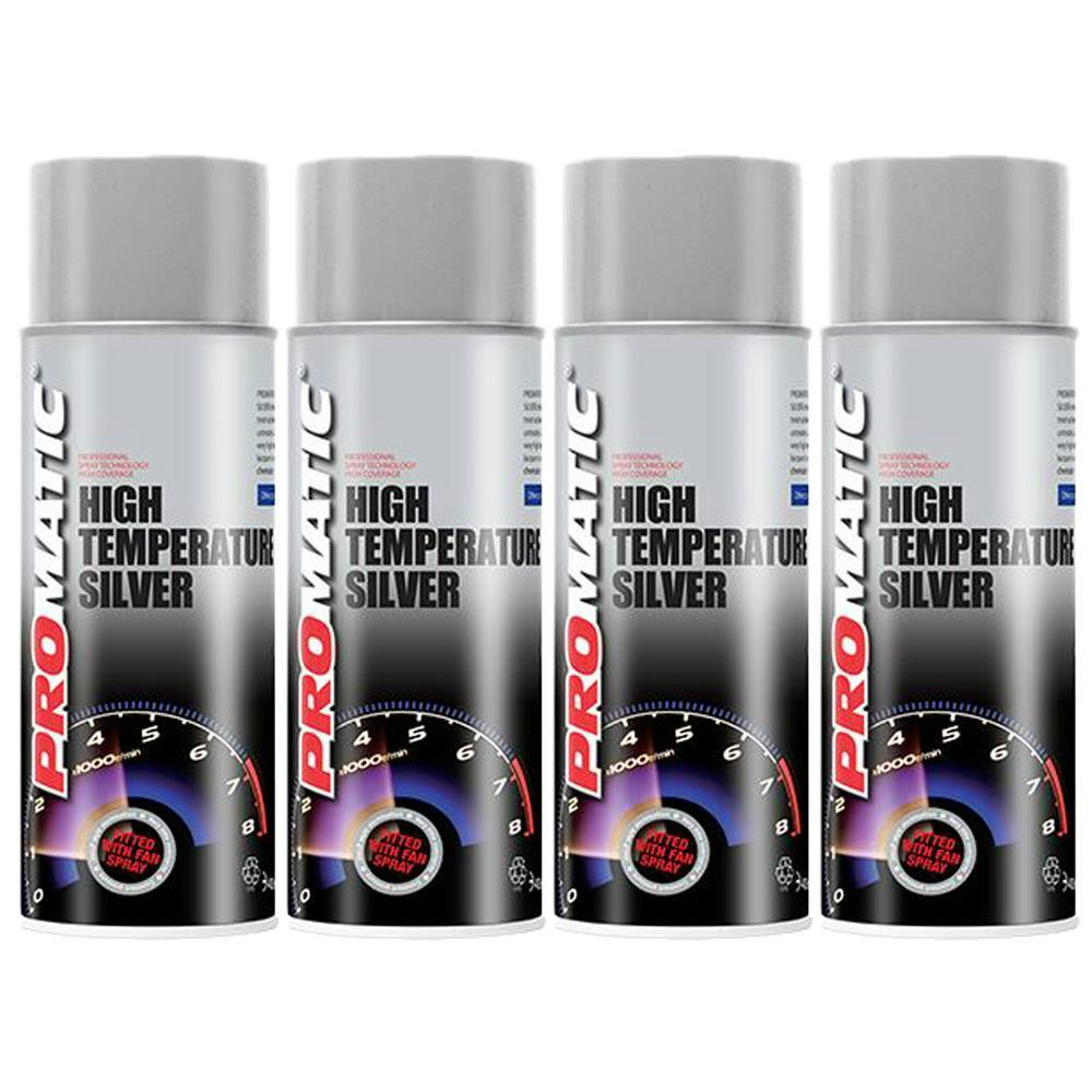 Rackhams Silver 3X Promatic High Temperature Spray Paint 400Ml - Image 8