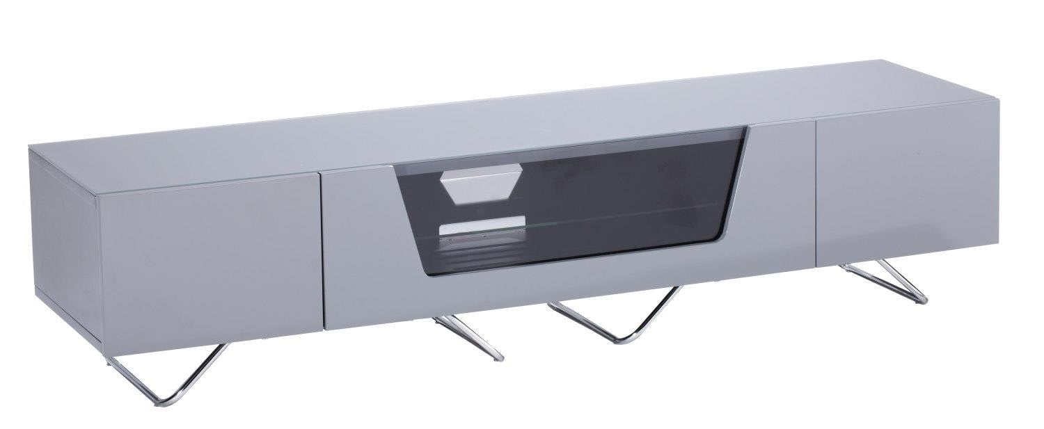 Dorel Home Grey Chromium Tv-Stand With 2 Drawers And 1 Flap In