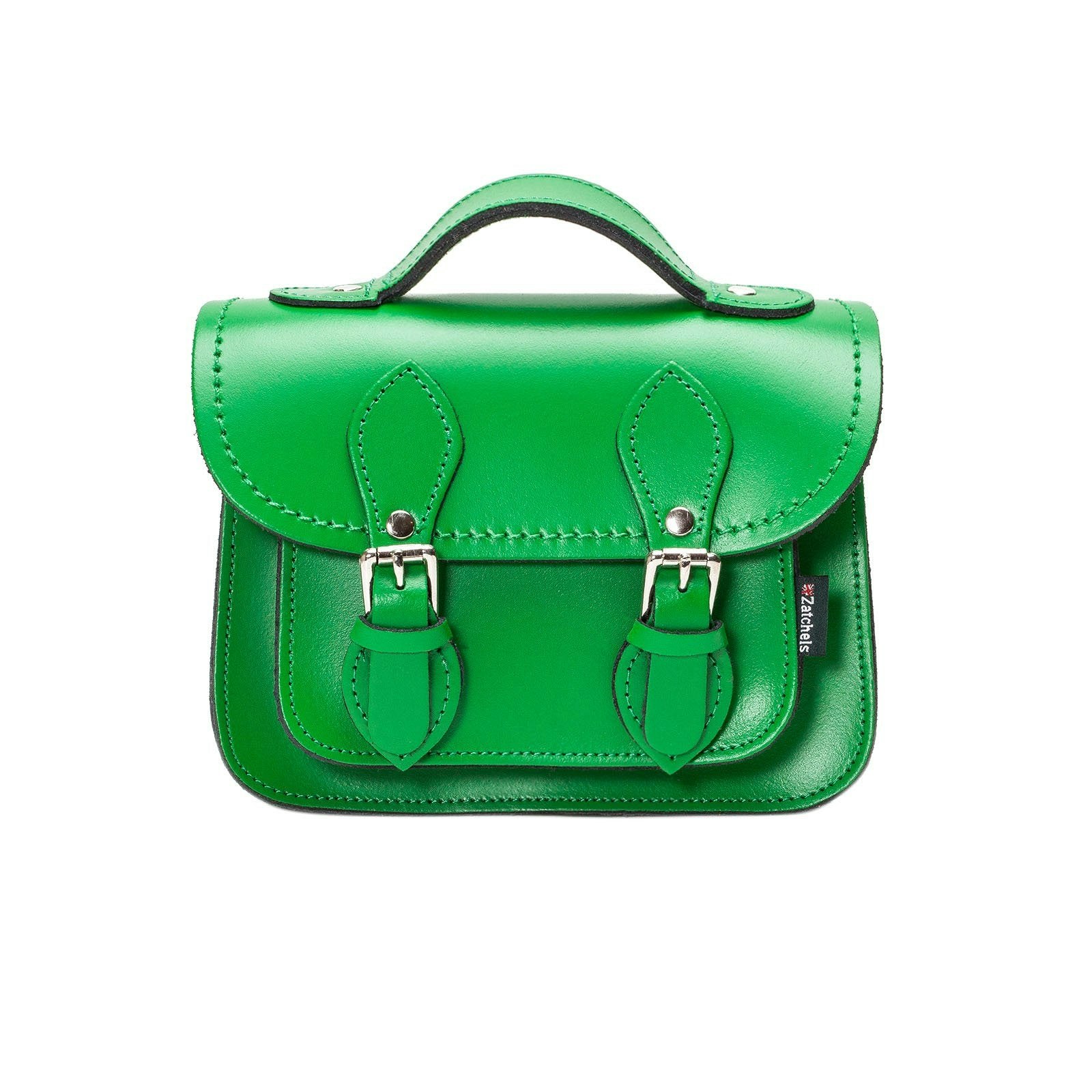 Zatchels Green Handmade Leather Micro Satchel - Small