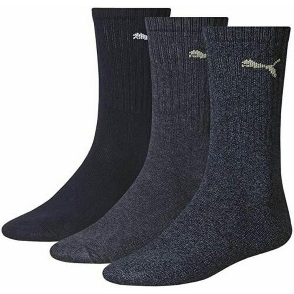 Puma Unisex Adult Crew Sports Socks (Pack Of 3) - Navy - 9 Uk-11 Uk - Navy - 70% Cotton/25% Polyester/3% Polyamide/2% Lycra