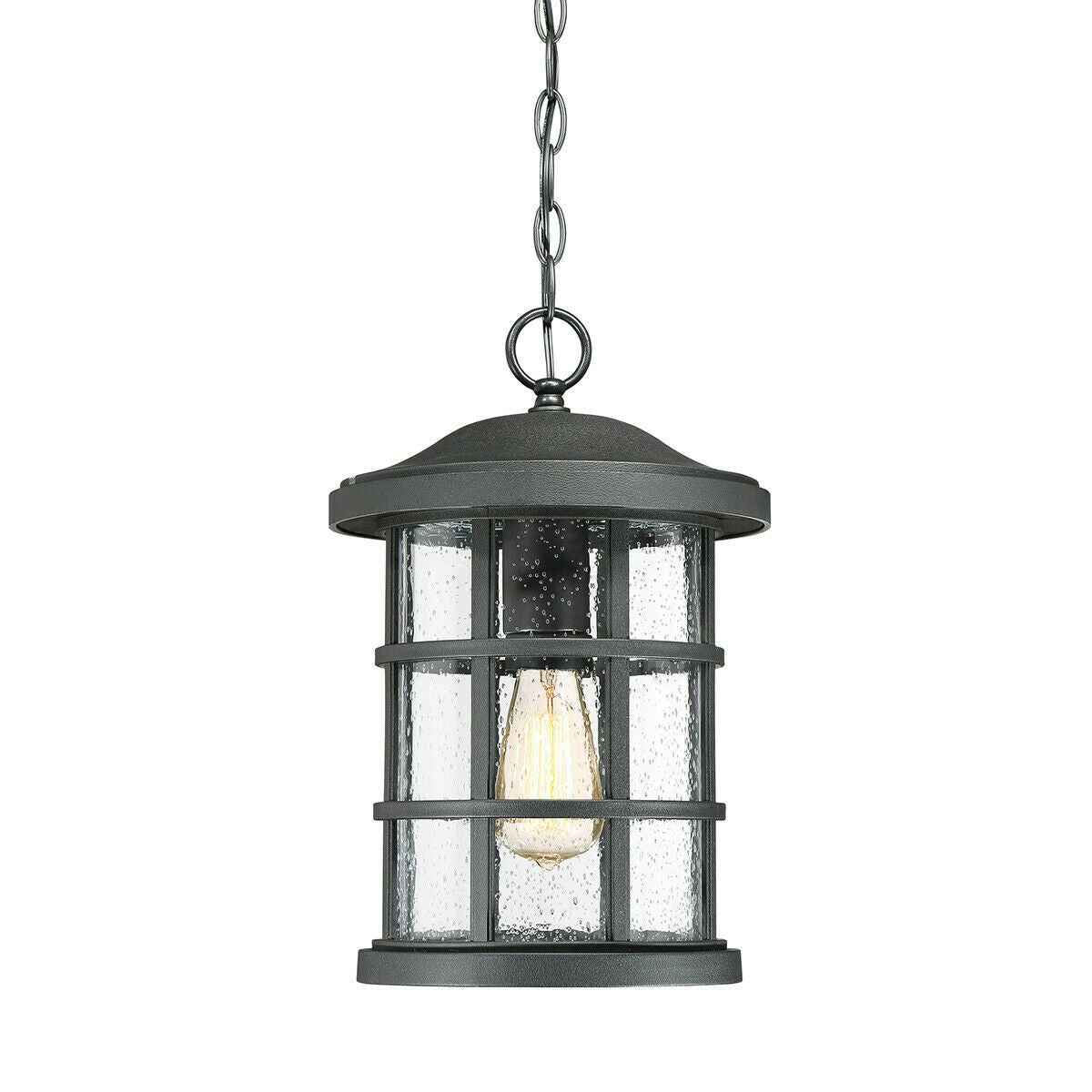 Rackhams Black Outdoor Ip44 Bulb Chain Lantern Earth Led E27 60W Size 1