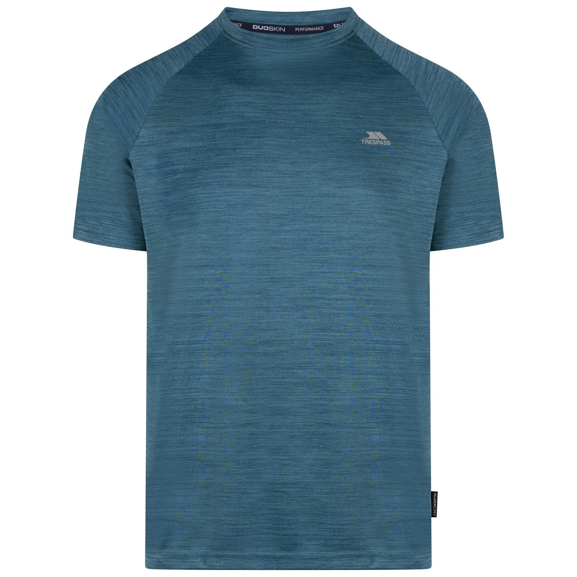 Trespass Men's Blue Leecana Tp75 T-Shirt - Bondi Marl - Bondi Marl - Xs - 100% Polyester