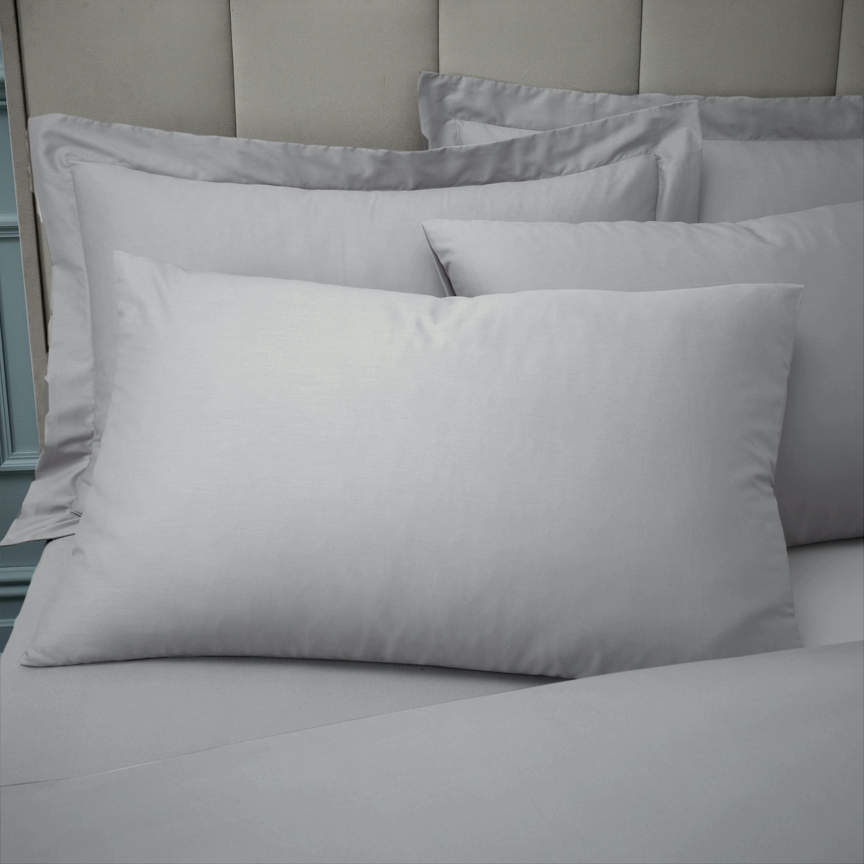 Rackhams Silver/Grey 180 Thread Count Egyptian Cotton Standard Pillow Case Pair - Standard