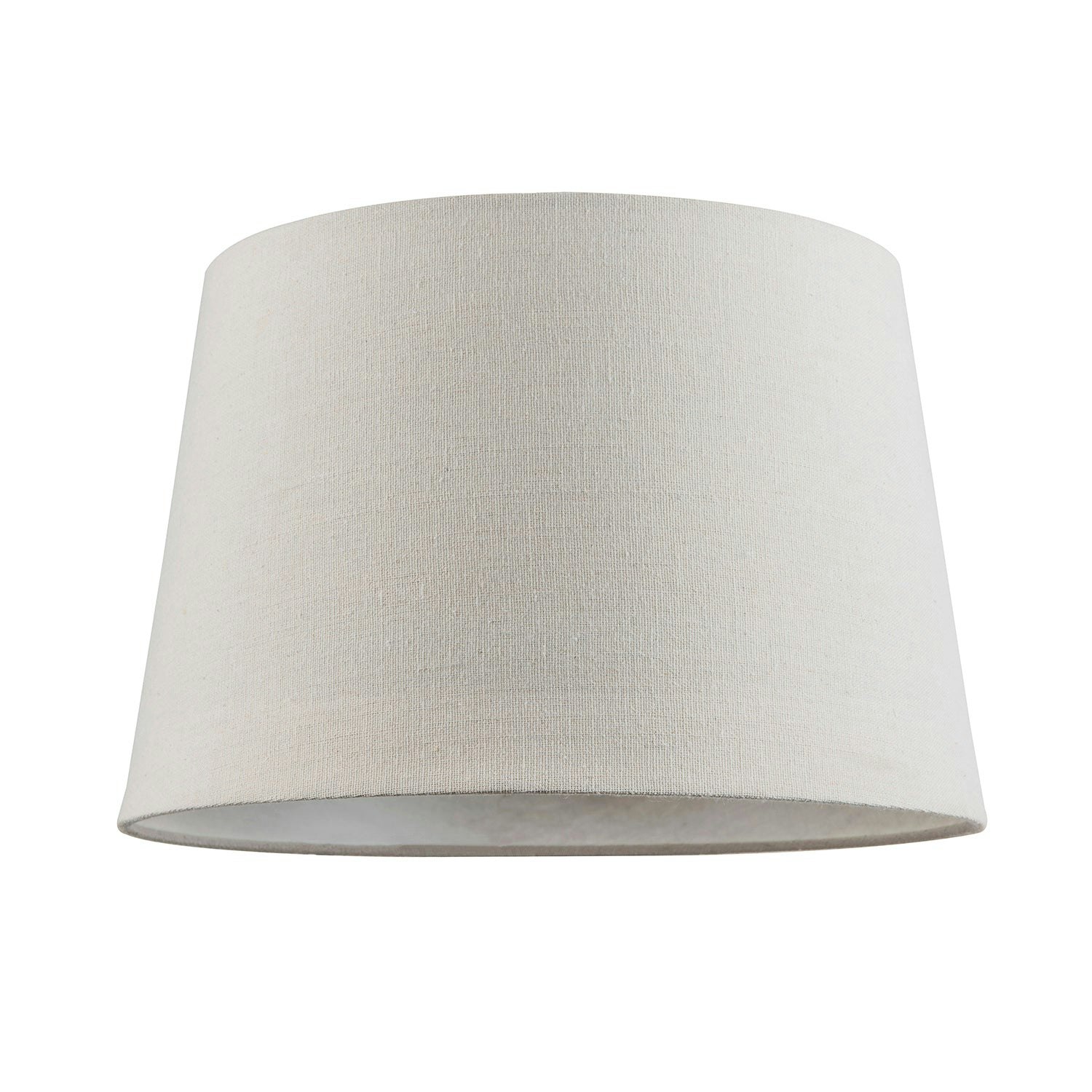 Rackhams Light/Cream Contemporary Linen Fabric Drum Lampshade With Cotton Inner