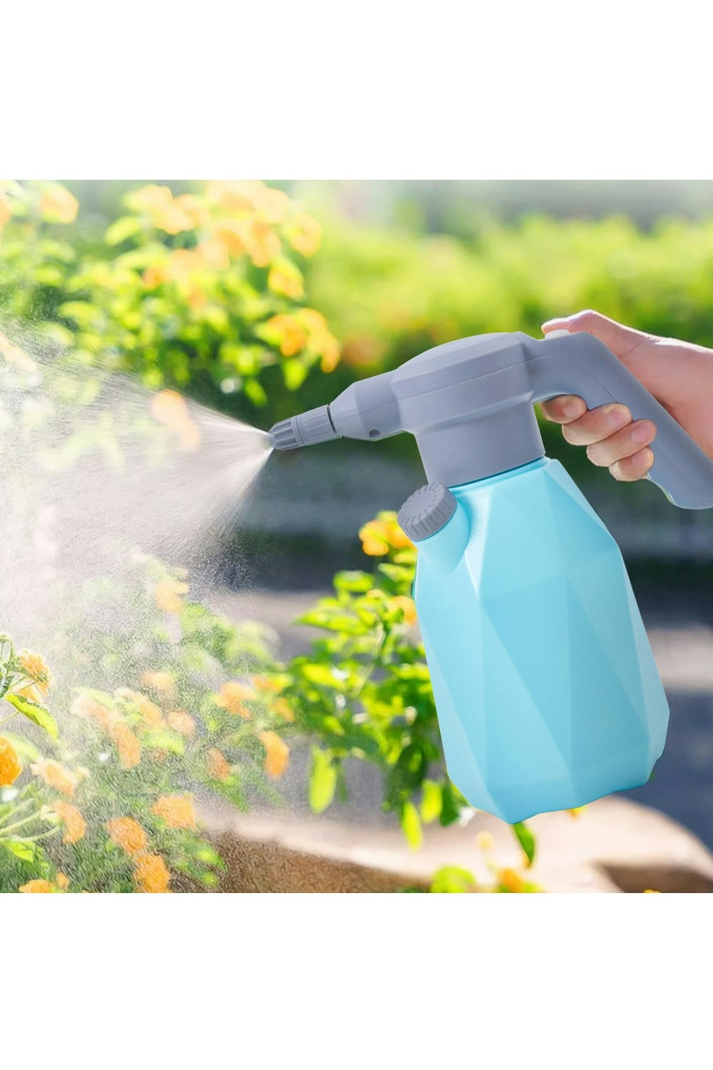 Rackhams Blue 2L Garden Electric Sprayer Usb Rechargeable Watering Mister