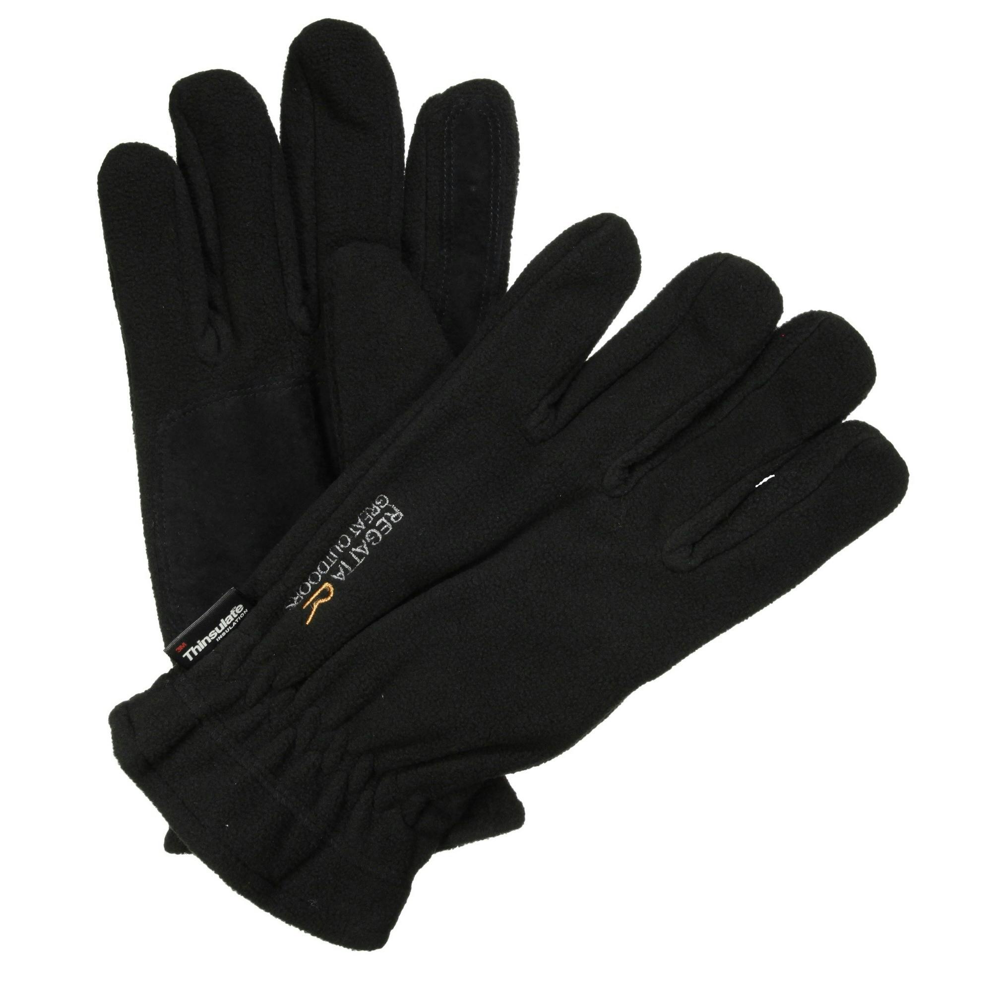Regatta Unisex Black Great Outdoors Adults Kingsdale Gloves - S/M - 100% Polyester