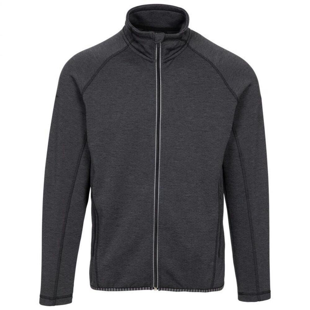 Trespass Men's Dark/Grey Tembering Layered Long-Sleeved Active Top - Marl - L - Marl - 90% Polyester/10% Elastane